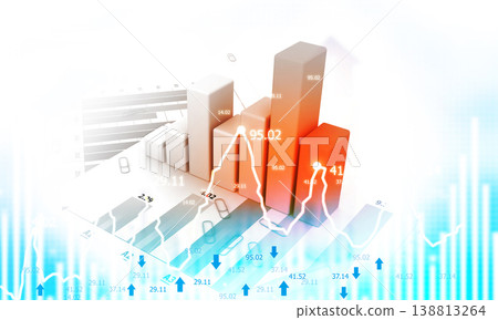 Digital graph chart of stock market and exchange Digital graph chart of stock market and exchange 138813264