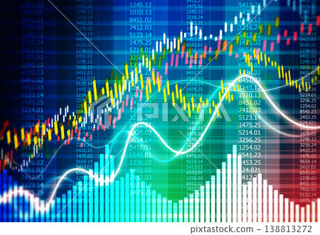 Digital graph chart of stock market and exchange Digital graph chart of stock market and exchange 138813272