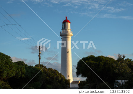 Split Point Lighthouse at sunset in Aireys Inlet, Great Ocean Road, Australia Split Point Lighthouse at sunset in Aireys Inlet, Great Ocean Road, Australia 138813502