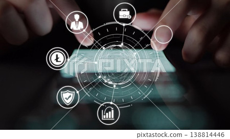 Cryptocurrency and blockchain technology for digital finance Funnel Cryptocurrency and blockchain technology for digital finance Funnel 138814446