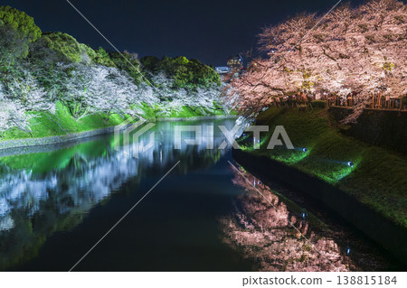 東京的千鳥淵（Chidorigafuchi）春日美景：夜晚燈光映照下的櫻花，令人嘆為觀止 [東京千代田區] 138815184