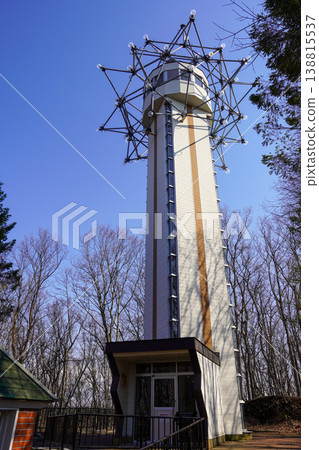 Spring at the Centennial Memorial Tower of Kurisawa Town 138815537
