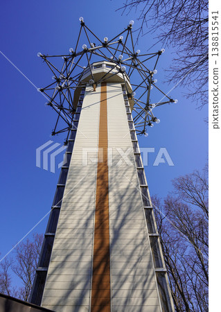 Spring at the Centennial Memorial Tower of Kurisawa Town 138815541