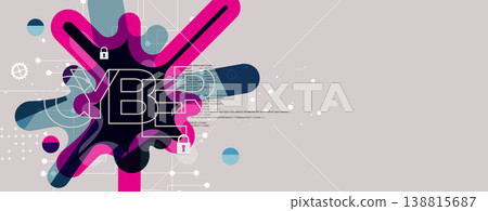 Cyber technology protecting data for business and internet project. Cyber technology protecting data for business and internet project. 138815687