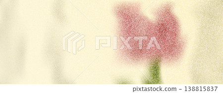 Gradient grain background with gentle blur flower in grunge texture for cover. Blurred peony in gradient paper beige tones with botanical haze. Ethereal ivory vector with vintage effect and noise 138815837