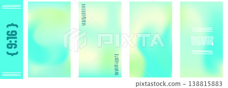 Mint gradient set in lime neon cyan for social media post and story. Bright vibrant green gradation with fresh spring energy. Smooth vector backgrounds with bold summer color Mint gradient set in lime neon cyan for social media post and story. Bright vibrant green gradation with fresh spring energy. Smooth vector backgrounds with bold summer color 138815883