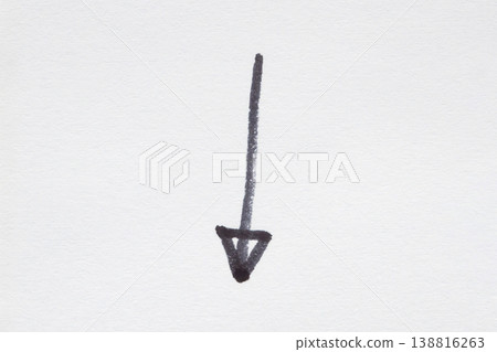 hand drawn arrow with black marker on white background hand drawn arrow with black marker on white background 138816263