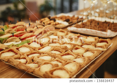 Assorted Finger Foods and Snacks on Display Assorted Finger Foods and Snacks on Display 138816437