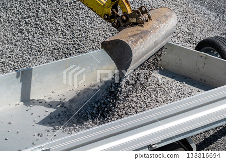 Earthworks, exterior works with machinery, industry Earthworks, exterior works with machinery, industry 138816694