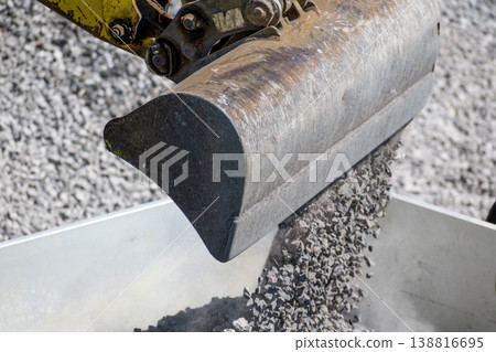 Earthworks, exterior works with machinery, industry Earthworks, exterior works with machinery, industry 138816695