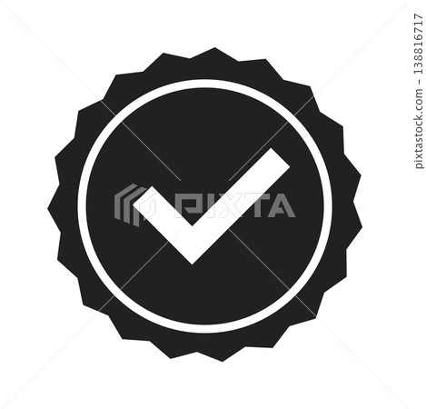 Approved or certified medal icon in flat trendy style, color editable vector icon for quality assurance, verification, trust badges, business branding, websites, apps, and marketing materials. Vector 138816717