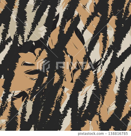Brown Abstract Zebra Floral Pattern Design Brown Abstract Zebra Floral Pattern Design 138816785