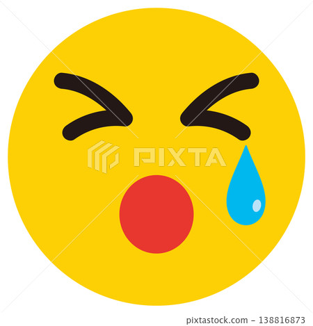 哭泣的臉圖示插圖 哭泣的臉圖示插圖 138816873