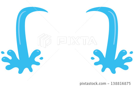 Illustration of tears when crying hard Illustration of tears when crying hard 138816875