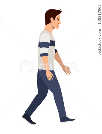 Animated sequence of a man walking forward 138817002