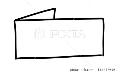 Doodle banner and flag in a hand-drawn sketch style with simple shape and blank template, perfect for messages, announcements, labels, and creative design layouts. Vector illustration 138817656