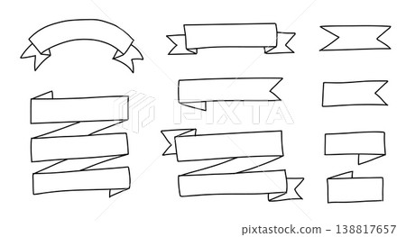 Doodle banners and flags set in a hand-drawn sketch style with simple shapes and blank templates, perfect for messages, announcements, labels, and creative design layouts. Vector illustration Doodle banners and flags set in a hand-drawn sketch style with simple shapes and blank templates, perfect for messages, announcements, labels, and creative design layouts. Vector illustration 138817657