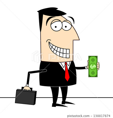 Businessman, money clip-art Businessman, money clip-art 138817874