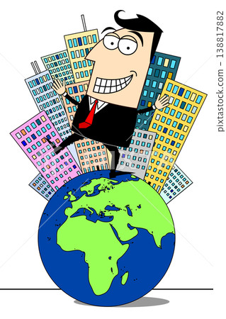 Businessman, Earth clip-art 138817882