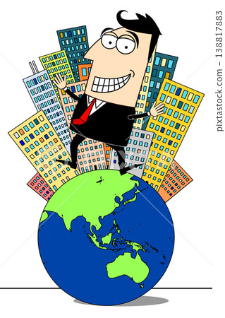 Businessman, Earth clip-art 138817883