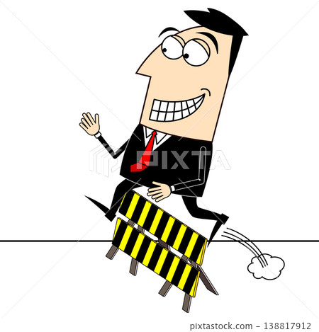Businessman, obstacle clip-art 138817912