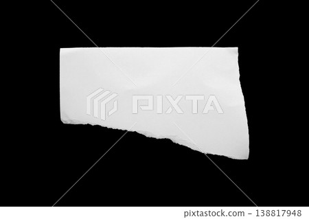 White ripped paper torn edges strips isolated on black background White ripped paper torn edges strips isolated on black background 138817948