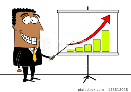 Black businessman, growth chart Black businessman, growth chart 138818038