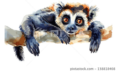Nosy Be. Nosy Be hand drawn watercolor illustration on white background Nosy Be. Nosy Be hand drawn watercolor illustration on white background 138818408