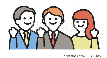 三個膽大的商人擺姿勢 三個膽大的商人擺姿勢 138818513