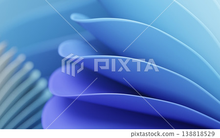 Abstract blue background with blades - 3D illustration 138818529