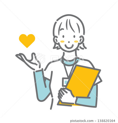 能讓人安心的健身俱樂部教練－簡潔時尚的線條畫插圖。 138820164