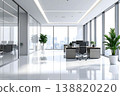 A professional work environment, a modern office background with minimalist design. 138820220