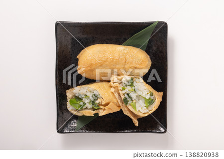 Inari sushi (with rapeseed blossoms and mustard dressing) Inari sushi (with rapeseed blossoms and mustard dressing) 138820938