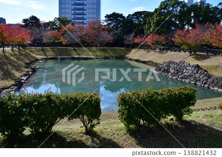 Sunpu Castle 02: Remains of the main keep moat Sunpu Castle 02: Remains of the main keep moat 138821432