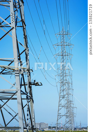 Scenery with a steel tower 138821719