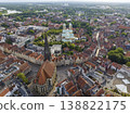 City of Muenster, Germany, Aerial Drone Shot in Summer Evening. Munster in North Rhine Westphalia, NRW, Germany. 138822175
