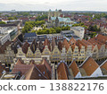 City of Muenster, Germany, Aerial Drone Shot in Summer Evening. Munster in North Rhine Westphalia, NRW, Germany. 138822176