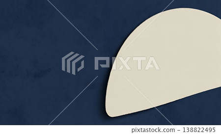 Modern and minimalist geometric background in navy and beige. 138822495