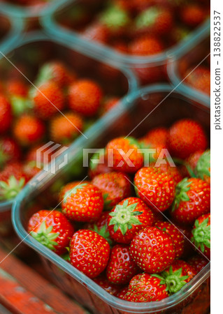 Fresh Red Strawberries at Stockholm Market Fresh Red Strawberries at Stockholm Market 138822537