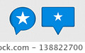Flag of Somalia in speech bubble. 138822700