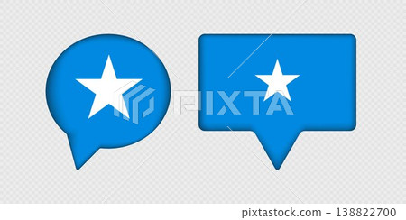 Flag of Somalia in speech bubble. Flag of Somalia in speech bubble. 138822700