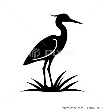Friendly Flat Style Modern Heron Brand Logo Illustration Friendly Flat Style Modern Heron Brand Logo Illustration 138822940