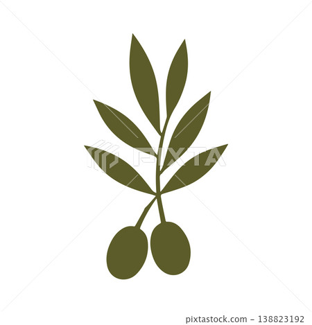 Natural cosmetic olive product logo Natural cosmetic olive product logo 138823192