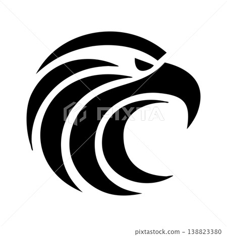 Elegant Black Eagle Silhouette for Branding Elegant Black Eagle Silhouette for Branding 138823380