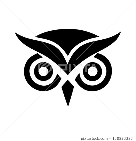 Abstract Owl Head Logo With Creative Negative Space Concept Abstract Owl Head Logo With Creative Negative Space Concept 138823383