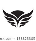 Futuristic Owl Head Logo With Neon Glowing Eyes 138823385
