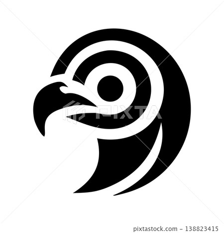 Simple Black Eagle Head Logo Vector Style Simple Black Eagle Head Logo Vector Style 138823415