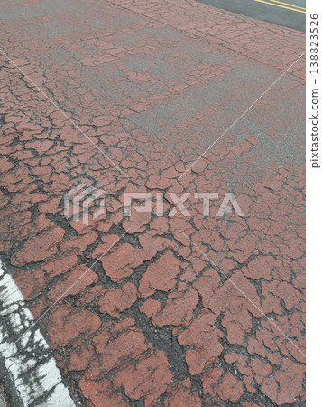 It is cracked asphalt paint. It is cracked asphalt paint. 138823526