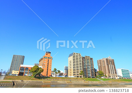 Scenery around Otogawa River, Okazaki City, Aichi Prefecture Scenery around Otogawa River, Okazaki City, Aichi Prefecture 138823718