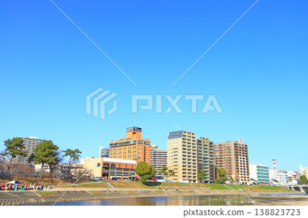Scenery around Otogawa River, Okazaki City, Aichi Prefecture 138823723